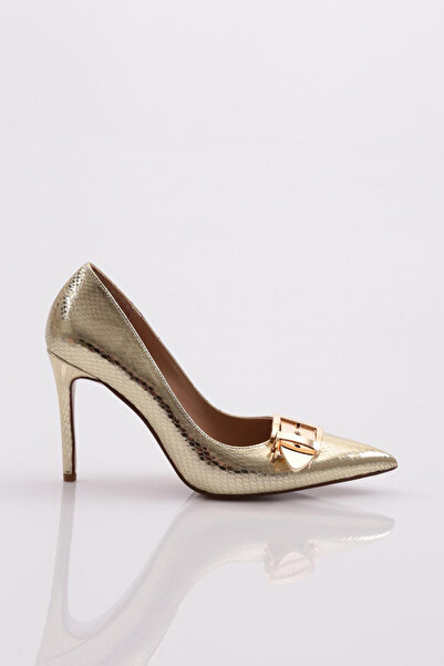 DGN Pantofi de damă cu cataramă cu toc înalt Golden Snake 2161952859