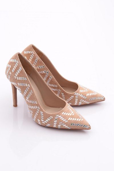 DGN Pantofi cu toc brodat V Stone de damă Nude Stone 210333210