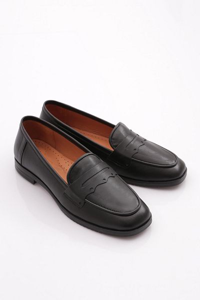 DGN Black Blunt Toe Shaped Ballerinas 12132110   Woman