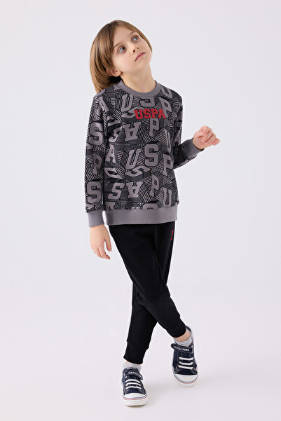 U.S. Polo Assn. Erkek Çocuk Koyu Gri Pijama Takımı 50299493-VR080