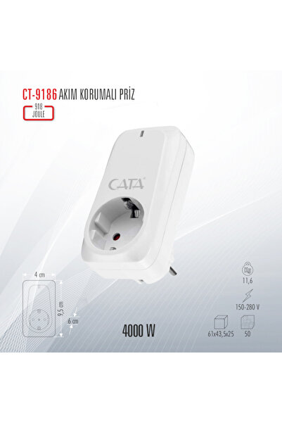 Cata Ct-9186 Current Protected Socket