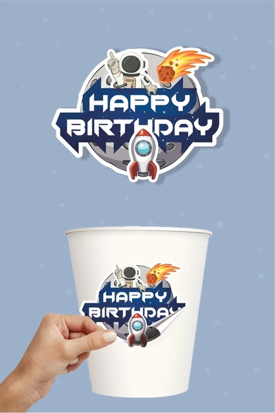 neşeli günlerim Αυτοκόλλητο με θέμα το διάστημα (αυτοκόλλητο) 20 τμχ * Αυτοκό...