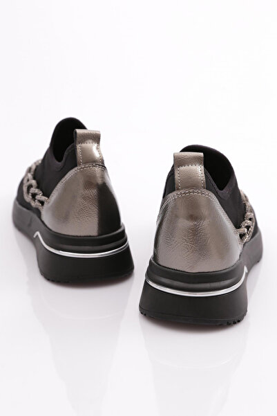 DGN Women's Stone Belt Detailed Sneaker Shoes Platinum 31835105