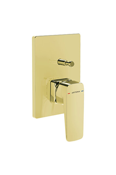 VitrA Artema Root Square A4275274 Concealed Bathroom Faucet, Soft Gold
