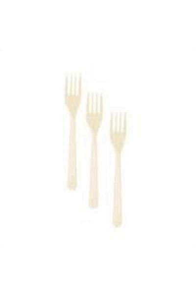 ZERO LAND - 25 Pcs Plastic Fork Cream Ferrg