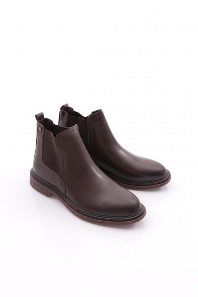 DGN Men's Classic Brown Analin Genuine Leather Boots - 3515123210