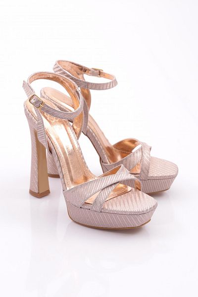 DGN Pantofi de seara cu toc cu bretele la glezna de dama Rose Glitter 31273564