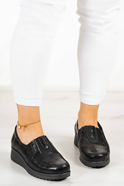 Erkan Saçmacı Jennifer Black Snake από γνήσιο δέρμα casual παπούτσια