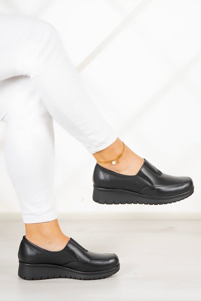 Erkan Saçmacı Pantofi casual Jennifer din piele naturală neagră