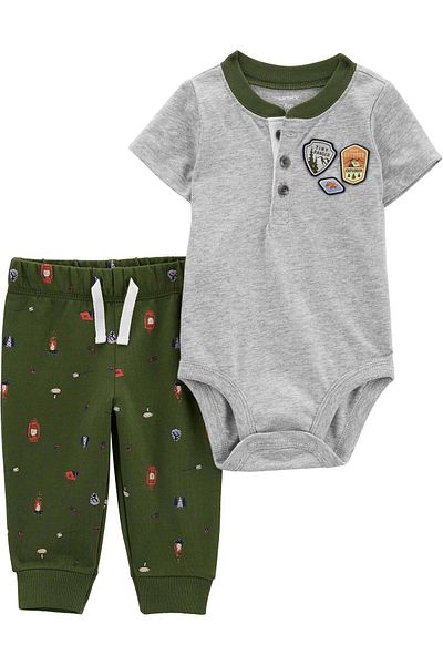 Carter's Baby Boy 2-Piece Top and Bottom Set Gray