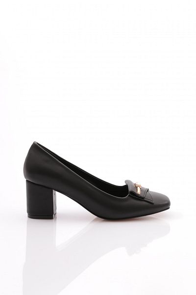DGN Black Women's Heeled Shoes - 7962621