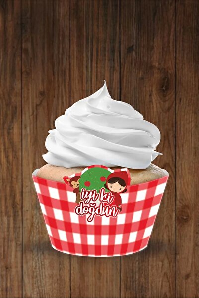 neşeli günlerim Little Red Riding Hood Cupcake Wrap 8 Pack