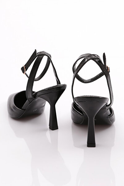 DGN Kadın Bilekten Bağlama Abiye Ayakkabı Siyah Toro 719321085