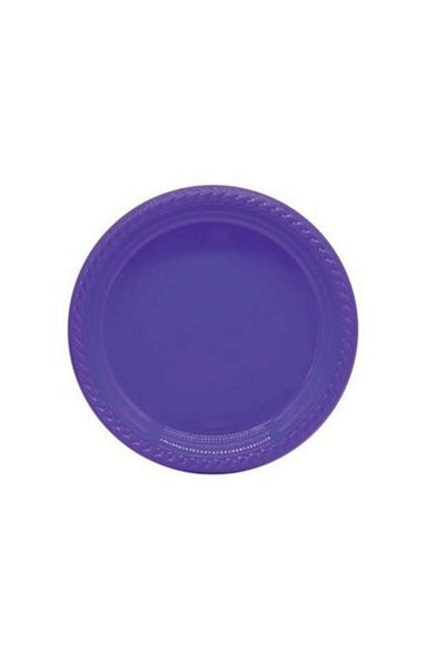ZERO LAND - 25 Plastic Plates Purple 22 cm 547133