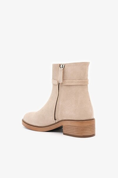 Louis Cardy Γυναικείες μπότες Esence Beige Suede Leather