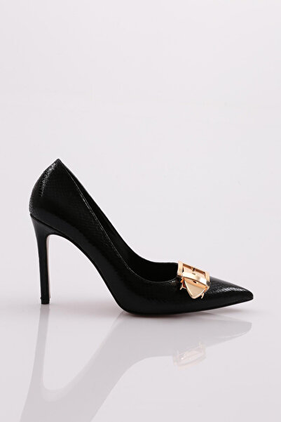 DGN Women's High Heels - Black Snake 2161952859