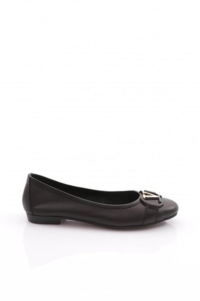DGN Women's V Buckle Accessory Ballerina Black 35168323