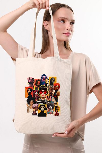 Çınar Bez Çanta Canvas Fashion Girls Printed Cloth Bag