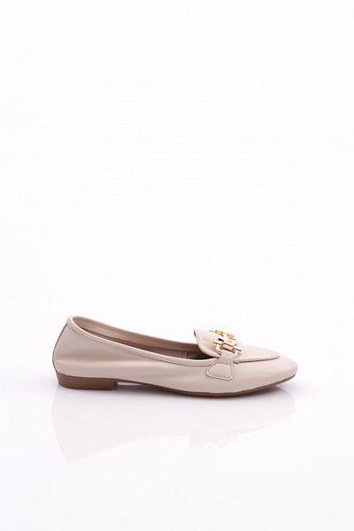DGN Ballerinas - Women's Ecru Claret Red with Metal Accessories 351610183
