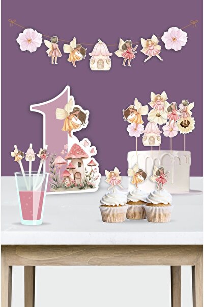 neşeli günlerim Set de aniversare cu tema Fairy Girl pentru 1 an