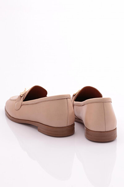 DGN Kadın Dikiş Detaylı Çiçek Süsleme Babet Bej 1732110