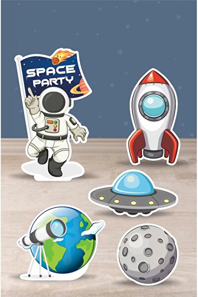 neşeli günlerim Set de panouri pentru ziua de naștere cu tematică spațială