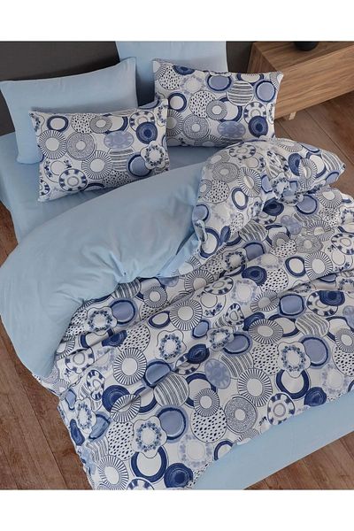 Soft Colours Διπλό Παπλωματοθήκη + 2 Μαξιλαροθήκες Βαμβακερή Παπλωματοθήκη