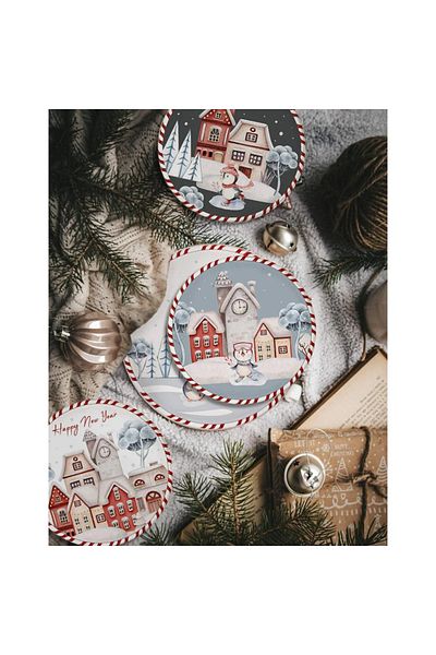 The Mia New010 Penguin Cake Plate Set of 6 19 cm