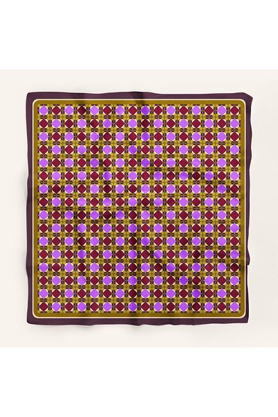 Modabutik Bandană pentru femei/fete cu model geometric prune Dg10297_01 70x70