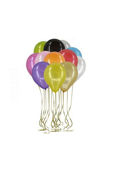 ZERO LAND - 100Pcs Latex Metallic Mixed Color 12 Inch - 30 cm Alsat