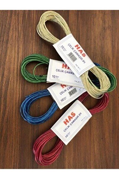 Genel Markalar Çelik Çamaşır İpi 10 Metre Pvc Çelik Çamaşır İpi Kopmaz 1 Adet