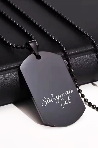 İŞTE BU Kişiye Özel İsimli Paslanmaz Künye Plaka Çelik Kolye