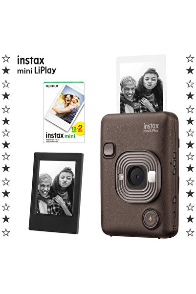 Fujifilm Instax mini LiPlay Hybrid Deep Bronze Fotoğraf Makinesi-20'li Film v...