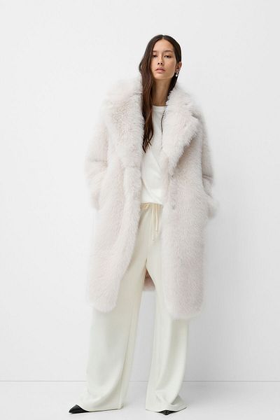 Bershka معطف فرو صناعي