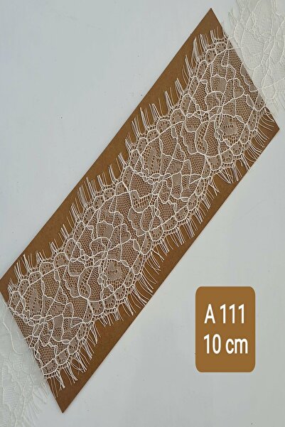 KARAASLAN Beyaz Sakallı Kirpikli Dantel 10 Cm (3 MT)