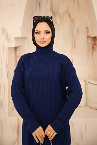 Kirazgym Dlouhé žebrované hidžábové šaty