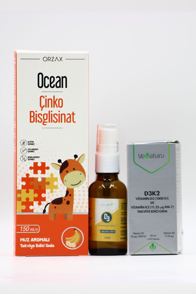Ocean مجموعة دعم D3 وK2 والزنك للأطفال: Venatura D3K2، Estellife D3 وOcean Zinc