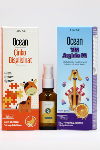 Ocean مجموعة دعم المناعة والتنمية للأطفال: Ocean VM Arginin PS، Estellife D3 ...
