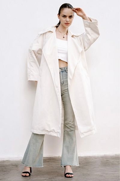 NUDEQUEEN Thick Winter Oversize Trencoat Kgttr4500