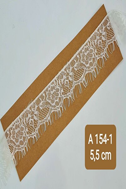 KARAASLAN Beyaz Sakallı Kirpikli Dantel 5.5 Cm (3 MT)