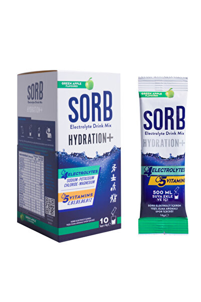 SORB - Electrolyte Drink Mix - Elektrolit, Vitamin Ve Mineral - Green Apple -...