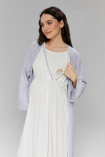 don point Double Breasted Maternity Nightgown Set with Hidden Breastfeeding Features