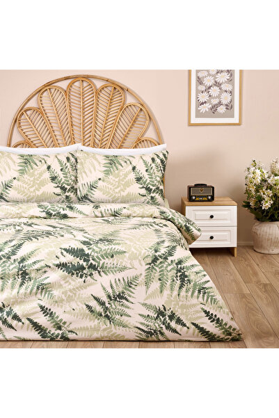 Evidea Set de lenjerie de pat dublu verde Soft Furu