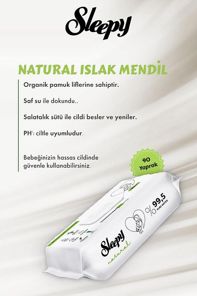 Sleepy 90 Natural Newborn Wet Wipes - Rosie