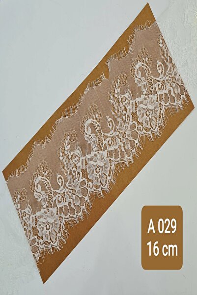 KARAASLAN Beyaz Sakallı Kirpikli Dantel 16 Cm (3 MT)