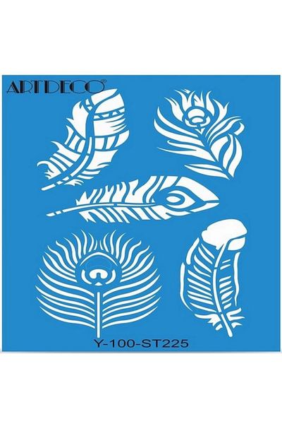 Artdeco A4 Stencil Feathers 225