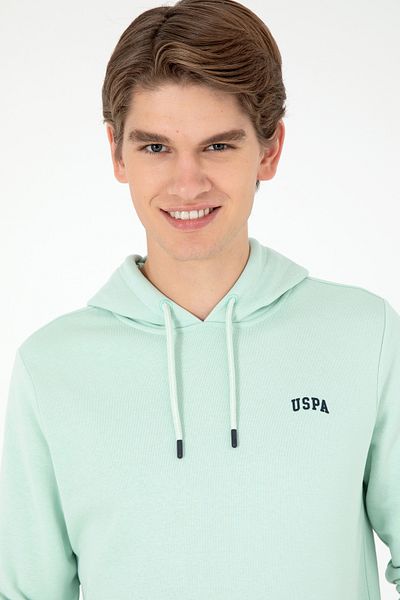 U.S. Polo Assn. Men's Hooded Water Green Basic Rose Gold Sweatshirt 50295176 -Vr048