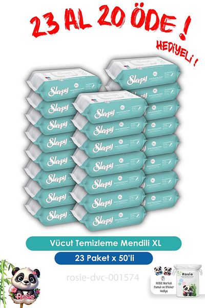 Sleepy Buy 23 Pay 20 Body Cleansing - XL 50" Rosie Wipes