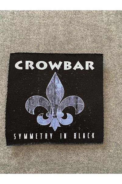 icase Crowbar Symmetry in Black Music Band - Imprimare digitală, plasture rezistent la apă (13x12cm)