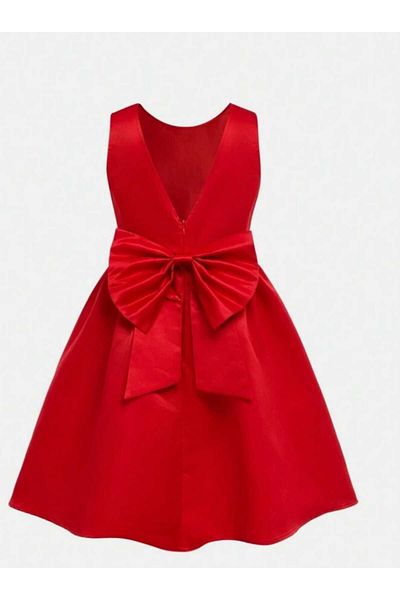 2021 NSM LİFE quality of life Girl's Red New Year's Birthday Dress Angel Model Dress